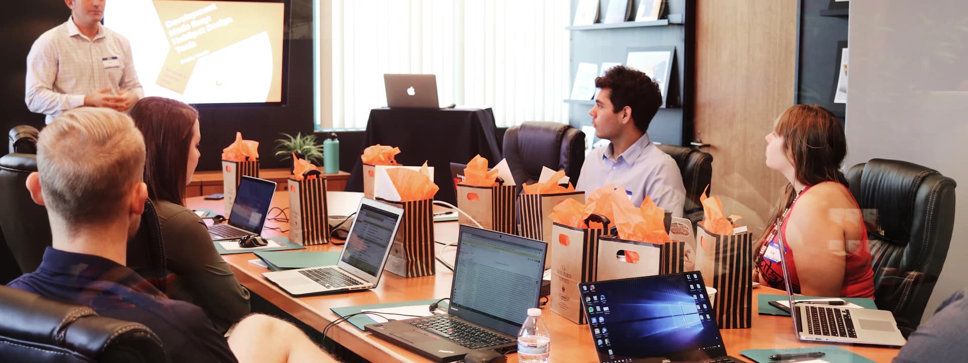 Business consultation in a modern meeting room